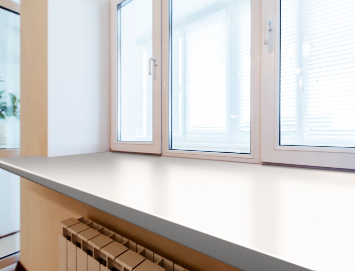 Белый матовый-min подоконники в Алматы